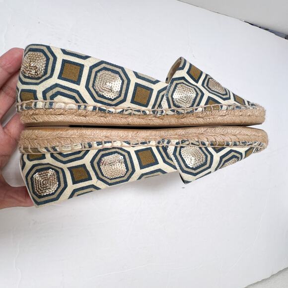 Tory Burch Cecily Embellished Espadrille Ivory - Picture 6 of 10